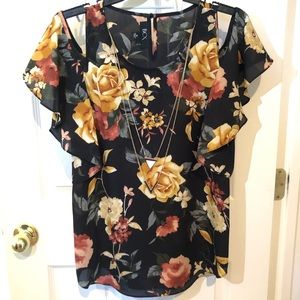 BCX floral blouse